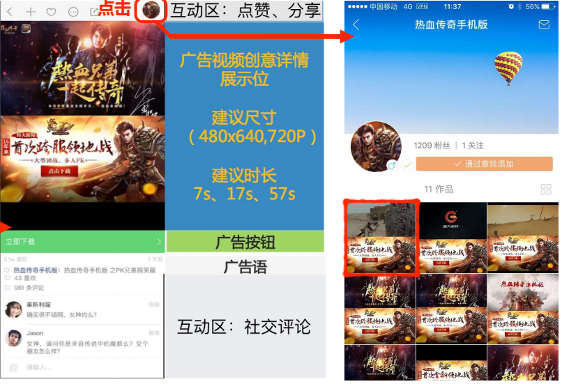 快手推廣廣告展現樣式