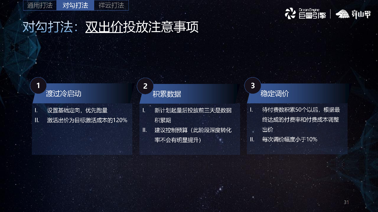 雙出價投放注意事項