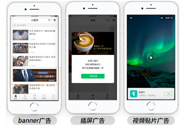 微信生態的廣告展現樣式分別是什么？