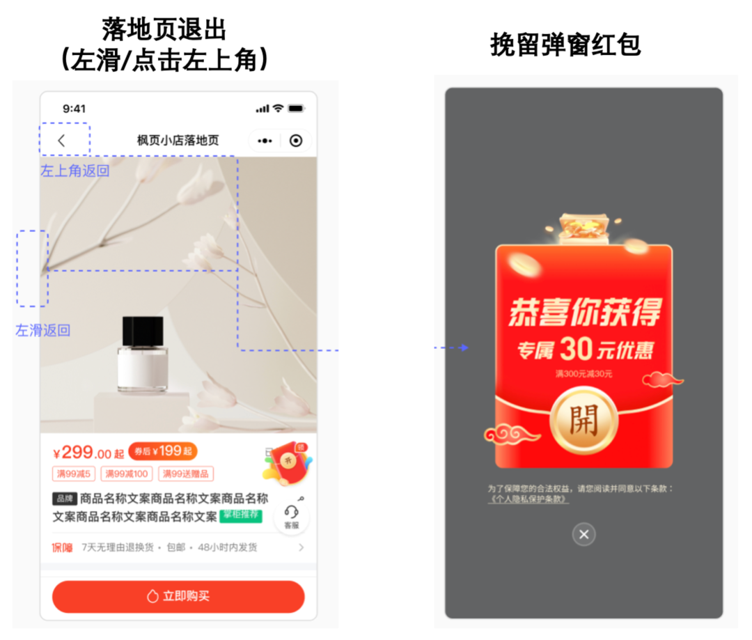 【左滑挽留彈窗-鏈路介紹】