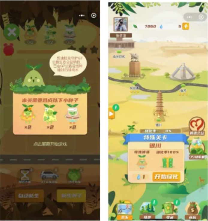 結合不同的外層傳播轉化打法，一路將用戶引導至騰訊公益平臺，完成公益捐贈，同時也為品牌公益制造了令人印象深刻的曝光。第一波投放用明星視頻引流，原生落地頁承載項目核心視覺，喚起小游戲；第二波投放，利用盲盒圖片在朋友圈作為高喚醒度的用戶注意力抓手，精簡鏈路，吸引點擊直接喚起小游戲，配合公眾號文章、小程序插屏，充分多樣點位的不同優勢，達成了高效轉化。
