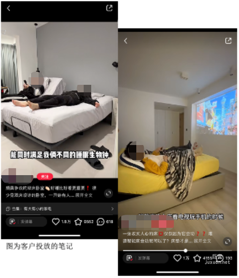 小紅書客戶投放床墊筆記