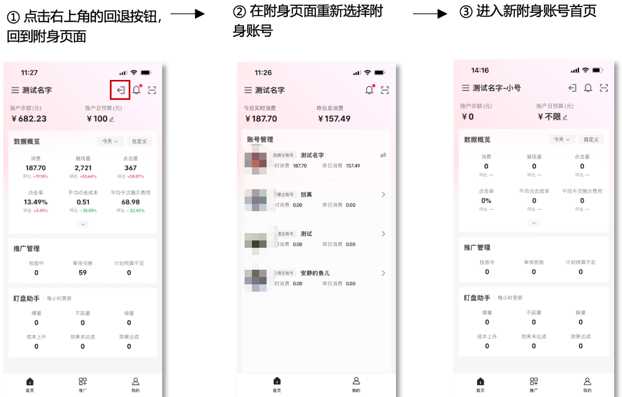 小紅書廣告回退按鈕