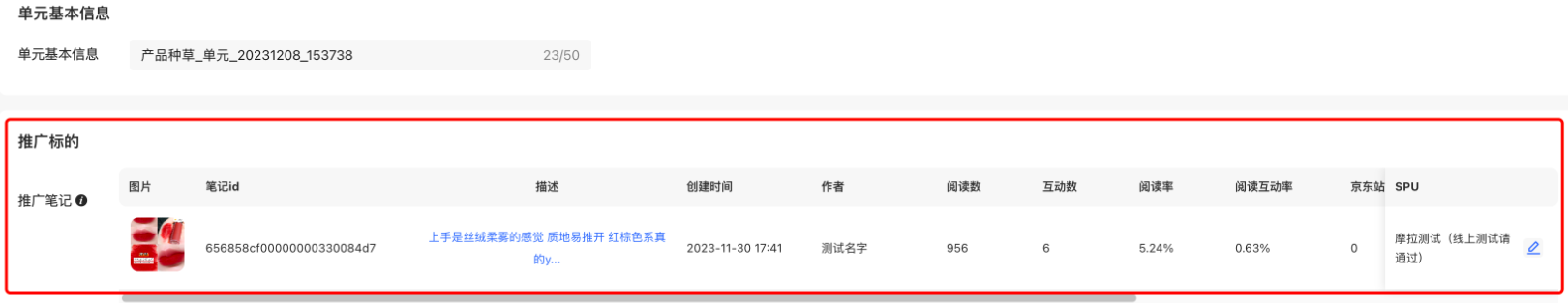 小紅書廣告推廣標的