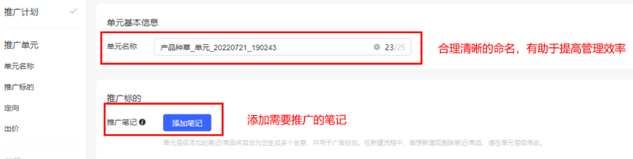 小紅書廣告推廣單元