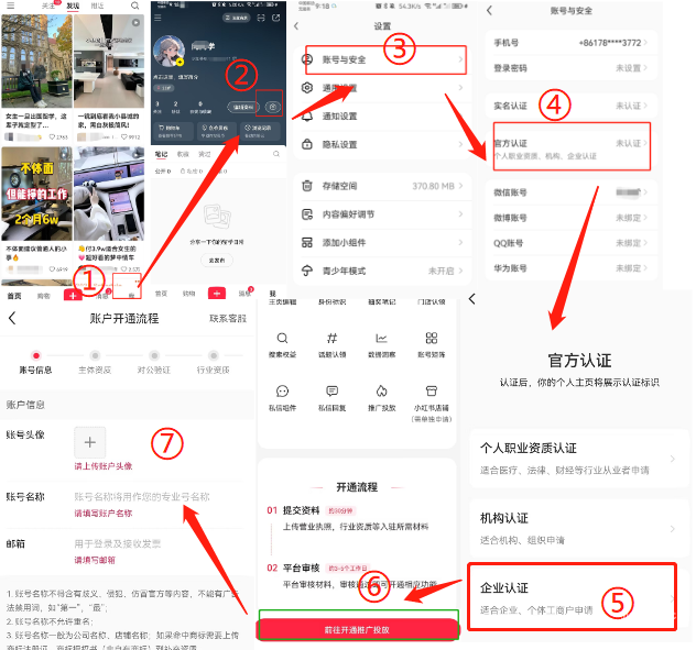 小紅書廣告專業號認證流程